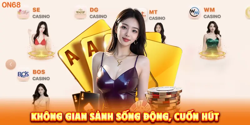 Không gian sảnh sống động, cuốn hút.